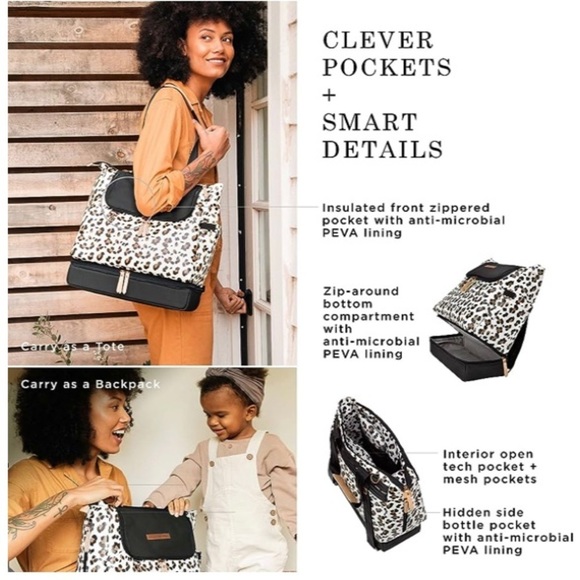 LAST - Petunia Pickle Bottom Pivot Backpack,Moon Leopard - Picture 5 of 12